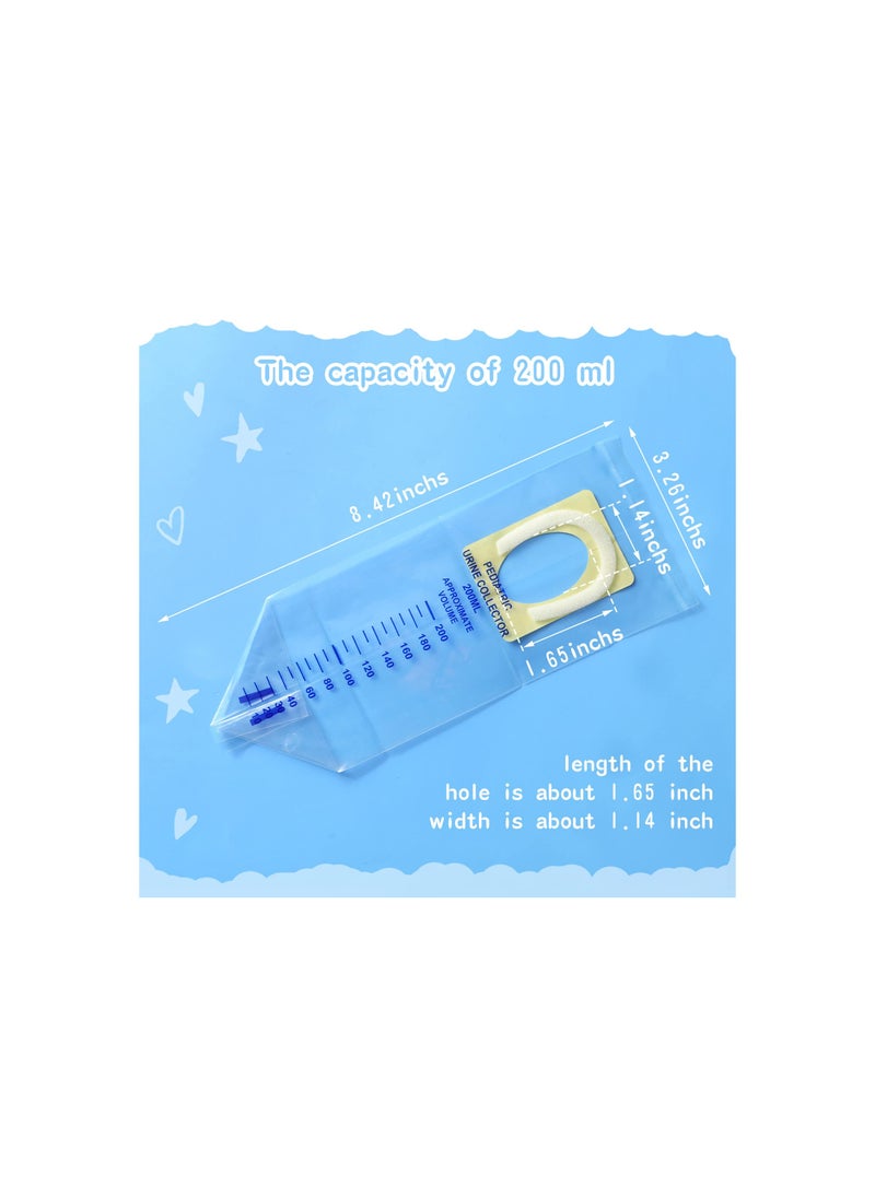 SYOSI - Disposable Baby Urine Bag, Clear Urine Catcher Pouch Individually Pee Bags Disposable Pediatric Urine Collectors Spill Proof Baby Urine Bag with Adhesive Surface for Kids Urine Collection(20 Pcs) - Image 1