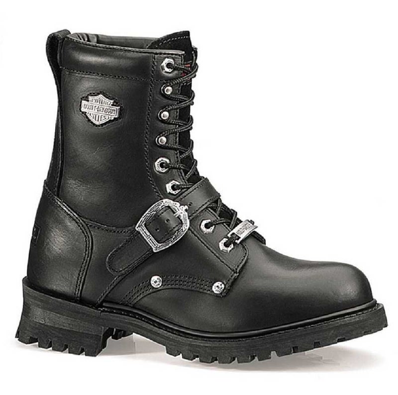 HARLEY DAVIDSON HARLEY-DAVIDSON FOOTWEAR Men's Faded Glory Leather Motorcycle Casual Boot, Black, 9.5 Medium US - Image 1
