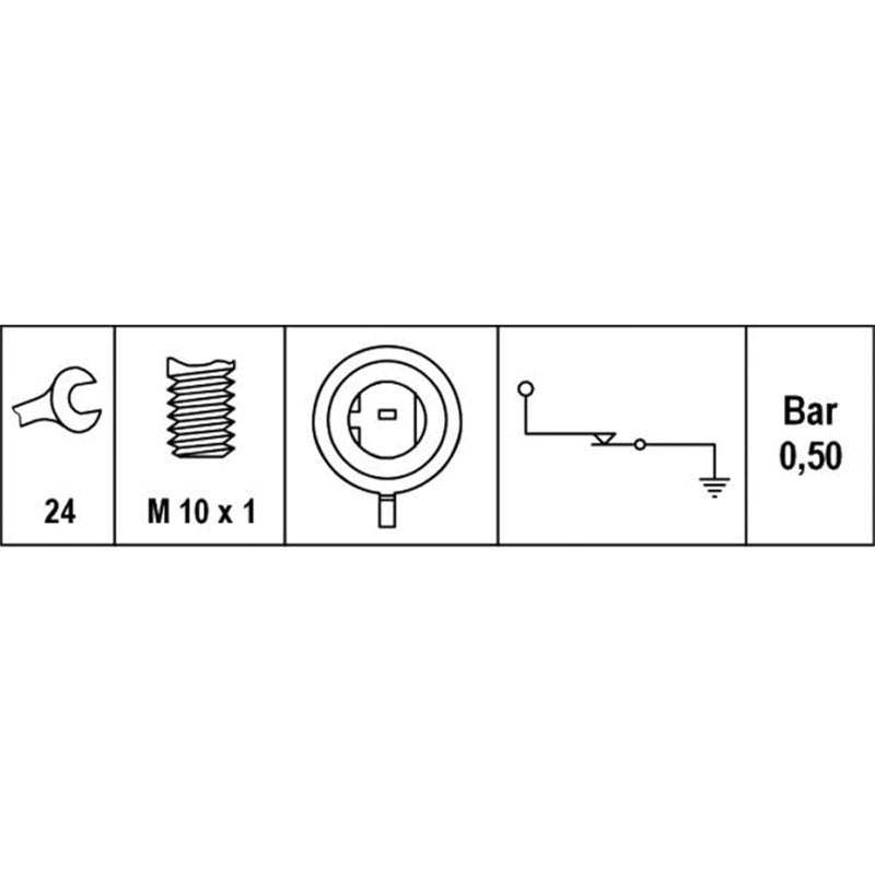 HELLA 6ZL 008 780-011 Oil Pressure Switch - 12V - 1-pin connector - Normally Closed Contact - Image 4