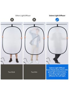 Selens Soft White Diffuser Foldable Light Diffuser Light Diffusion Panel with Carry Bag, Diffuser Fabric Light Modifier for ​TV Production Video Studio Photography Interview Portrait Shots -31x47in…  - Image 2