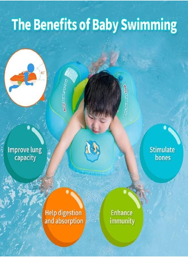 Free Swimming Baby - Free Swimming Baby Inflatable Baby Pool Float Ring Size Improved Bumble Bee Toddler Swim Trainer for Age of 3-36 Months (Yellow, Small) - Image 1