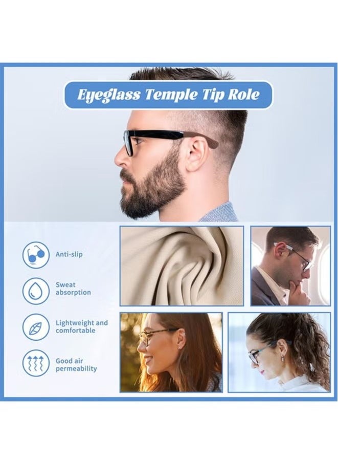 Generic 5 Pairs Glasses Ear Cushion, Soft Knitting Cotton Fabric Eyeglasses Temple Tips Sleeve, Anti-Slip Glasses Sleeves  - Image 3
