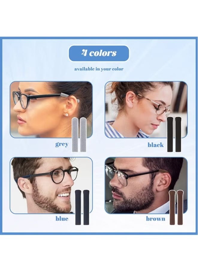 Generic 5 Pairs Glasses Ear Cushion, Soft Knitting Cotton Fabric Eyeglasses Temple Tips Sleeve, Anti-Slip Glasses Sleeves  - Image 4
