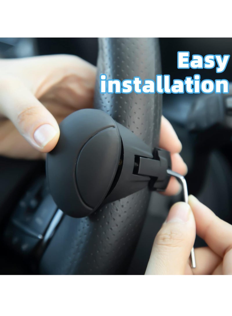 SYOSI Steering Wheel Knob, Universal Non-slip Fit Vehicle Power Handle Steering Wheel Spinner Accessory Knob, Car Power Handle Steering Wheel Spinner For Car Tractor Trucks Boat - Image 3