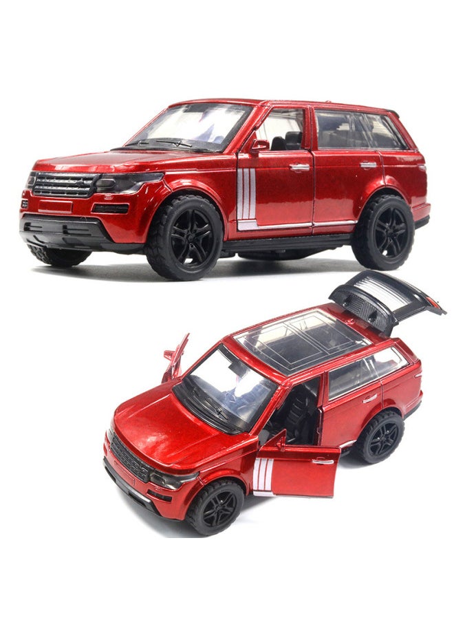 1:36 Baoshi Rambo Simulation Alloy Sports Car Model Children's Toys Back Force Car Model Ornaments Hot Cross-border-Color:Road Red (window Box)  - Image 1