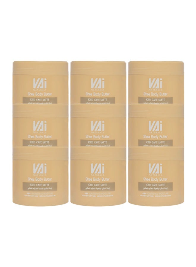 VAI 9 Pieces Shea Body Iced Cafe Latte 48 Hours Nourishing Moisture For Very Dry Skin Rich In Vitamin E - Image 1