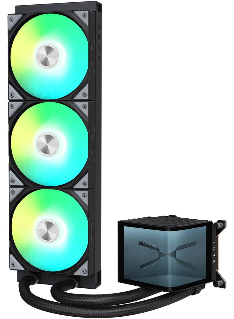 PANORAMA ARGB 360 Liquid CPU Cooler, 6.5" AMOLED L-Shaped Display, ROTA SL aRGB Fans, 1850 RPM Fan Speed, 65.64 CFM Airflow, ASETEK 8th Generation V2 Water Pump, Black | L-P360A-AS3M-G1K - Image 2