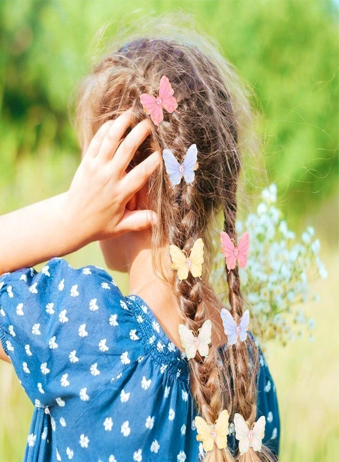 Wecoe 10 Pack Butterfly Hair Clips for Girls, Adorable Heart - Embellished Sparkling Fairy - like Clips Delicate Hair Decor Princess Accessories for Girls and Women - Image 4