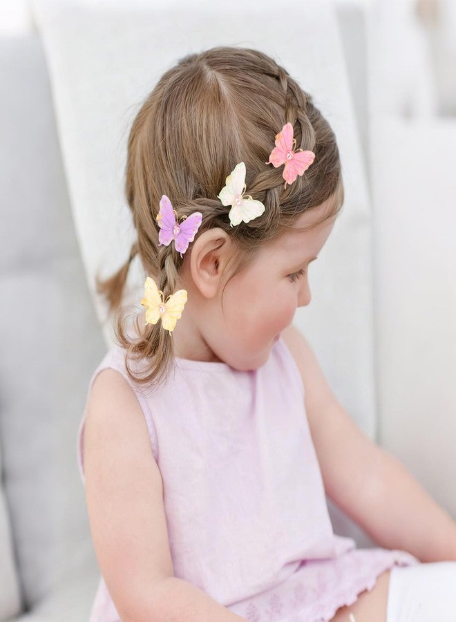 Wecoe 10 Pack Butterfly Hair Clips for Girls, Adorable Heart - Embellished Sparkling Fairy - like Clips Delicate Hair Decor Princess Accessories for Girls and Women - Image 3
