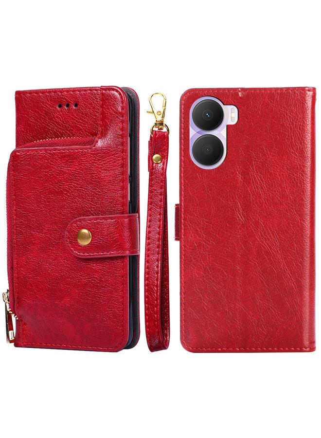 Green Tiger Case For Honor Play 40 Plus Zipper Bag Leather Phone Case - Image 1