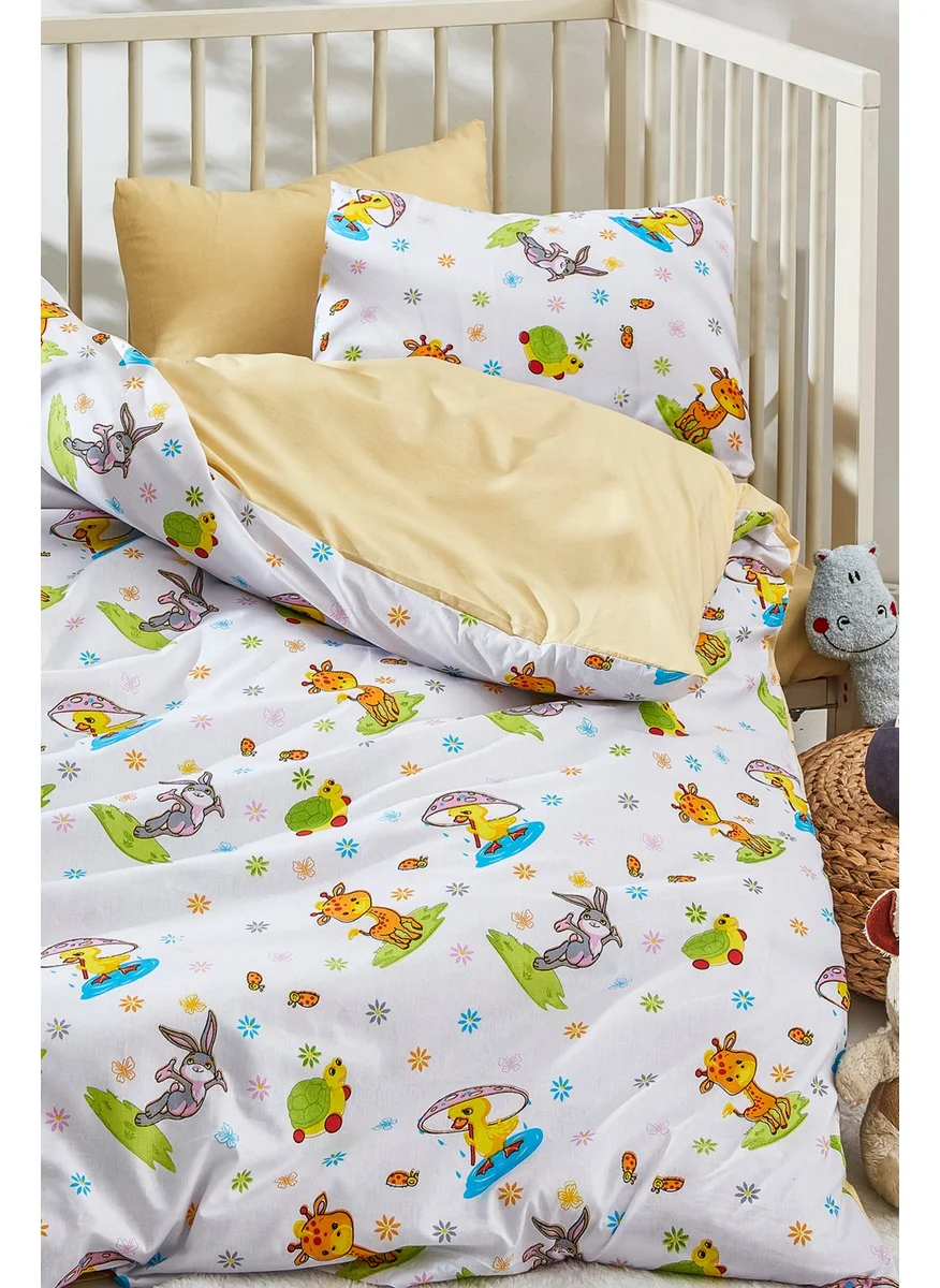 Bonjardin Home Rabbit Patterned Digital Print Baby Duvet Cover Set