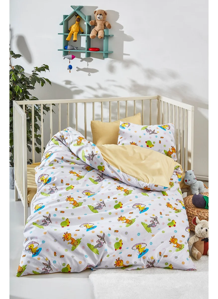 Bonjardin Home Rabbit Patterned Digital Print Baby Duvet Cover Set