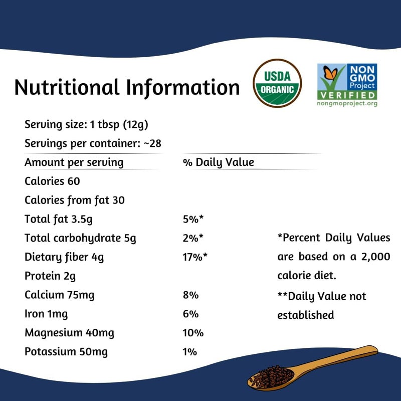 Spectrum Essentials Organic Chia Seed, Omega-3 & Fiber, 12 oz - Image 2