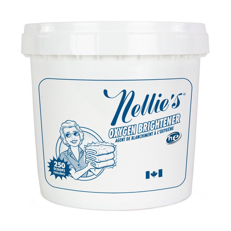نيليز Nellie's Oxygen Brightener - مزيل البقع الصديقة للبيئة وتبييض الغسيل - آمن من آمن الصرف الصحي Hypoallergenic وبديل صديق للبيئة للتبييض - حافظ على غسيل ملابسك مشرقة وطازجة (250 مغرفة) - Image 1