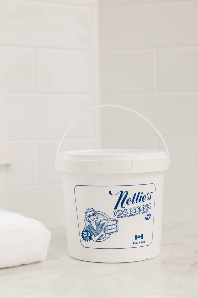 نيليز Nellie's Oxygen Brightener - مزيل البقع الصديقة للبيئة وتبييض الغسيل - آمن من آمن الصرف الصحي Hypoallergenic وبديل صديق للبيئة للتبييض - حافظ على غسيل ملابسك مشرقة وطازجة (250 مغرفة) - Image 3