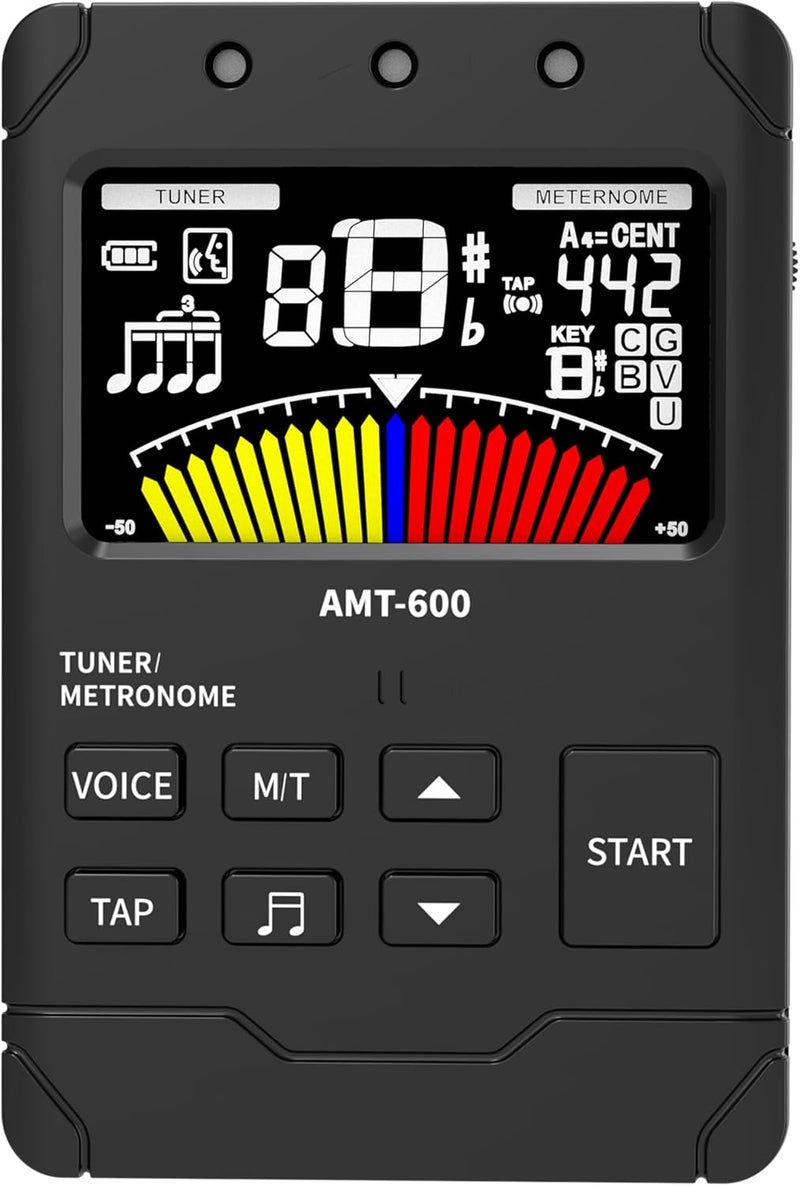 AUPHY Store Metronome Tuner,Fast and Accurate Tuning, Three Beat Sound,English Vocal Counting Beat,Built-in Rechargeable Battery,Suit for Guitar, Bass, Saxophone ect - Image 3