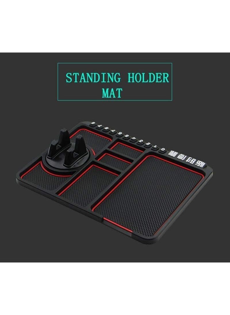 Y&D - Car Silicone Dash Pad Mat, Universal Dashboard & Desktop Holder Multipurpose Anti-Slip Mat For Mobile Phone Multifunction Instrument Panel Storage - Image 1