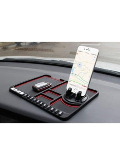 Y&D Car Silicone Dash Pad Mat, Universal Dashboard & Desktop Holder Multipurpose Anti-Slip Mat For Mobile Phone Multifunction Instrument Panel Storage  - Image 1