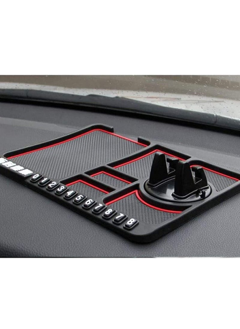 Y&D - Car Silicone Dash Pad Mat, Universal Dashboard & Desktop Holder Multipurpose Anti-Slip Mat For Mobile Phone Multifunction Instrument Panel Storage - Image 1
