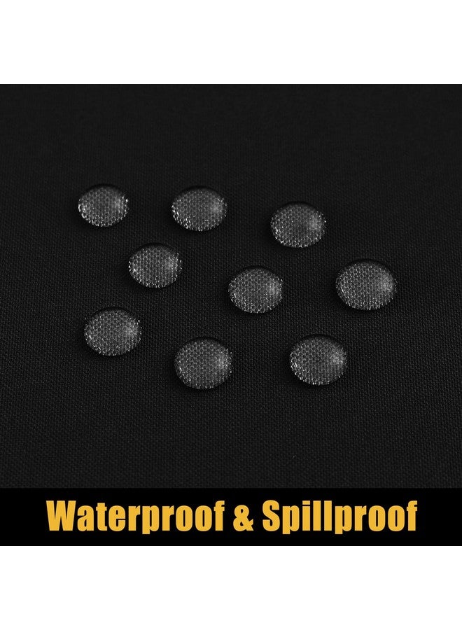 smiry مفرش طاولة مستطيل من سميري، مفرش طاولة مرن مقاوم للماء، مناسب للطاولات بطول 6 أقدام، غطاء طاولة من البوليستر قابل للغسل، مناسب للنزهات والتخييم والأنشطة الخارجية (أسود، 30 بوصة × 72 بوصة) - Image 4