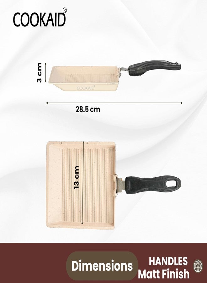 Cookaid Neo Glide Series Non Stick PTFE Tosty 13 cm| Aluminium Body| ISI Certified | Cream - Image 2