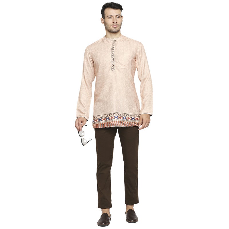 ARCHATTIRE Men Ivory Short Kurta - Image 5