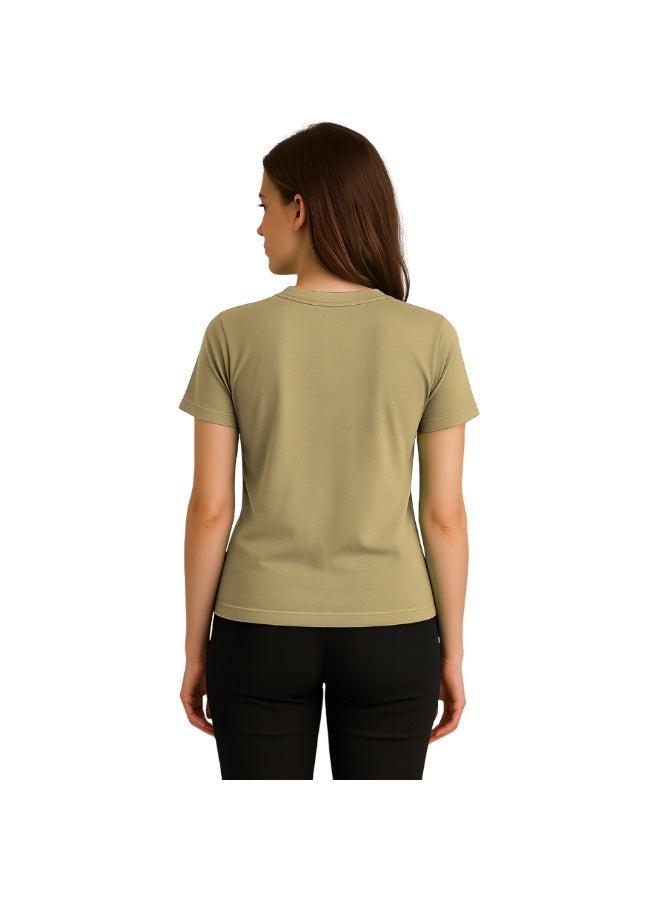 PRINTSHOP4ME Adult Round Neck Combed Women's T Shirt 190 GSM Pure Cotton Basic Colors - Image 5