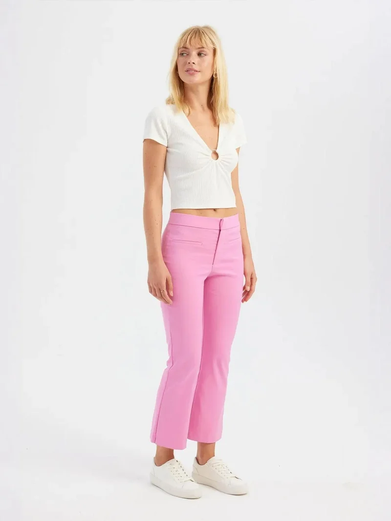 HICCUP V Neck Short Sleeve Top with a Ruched Detail