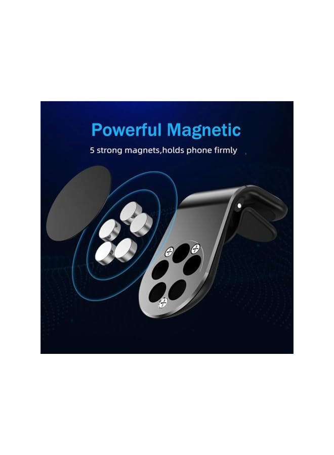 S-TOP Magnetic Car Phone Holder, Car Air Vent Magnetic Mount Holder, Hands Free Universal Smart GPS Cell Phone Holder for Most Smartphone (Black) - Image 2
