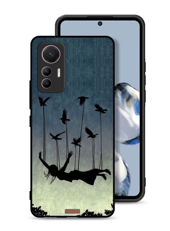 Tolwak Xiaomi 12 Lite Protective Case Cover Birds Holding Fallen Girl - Image 1