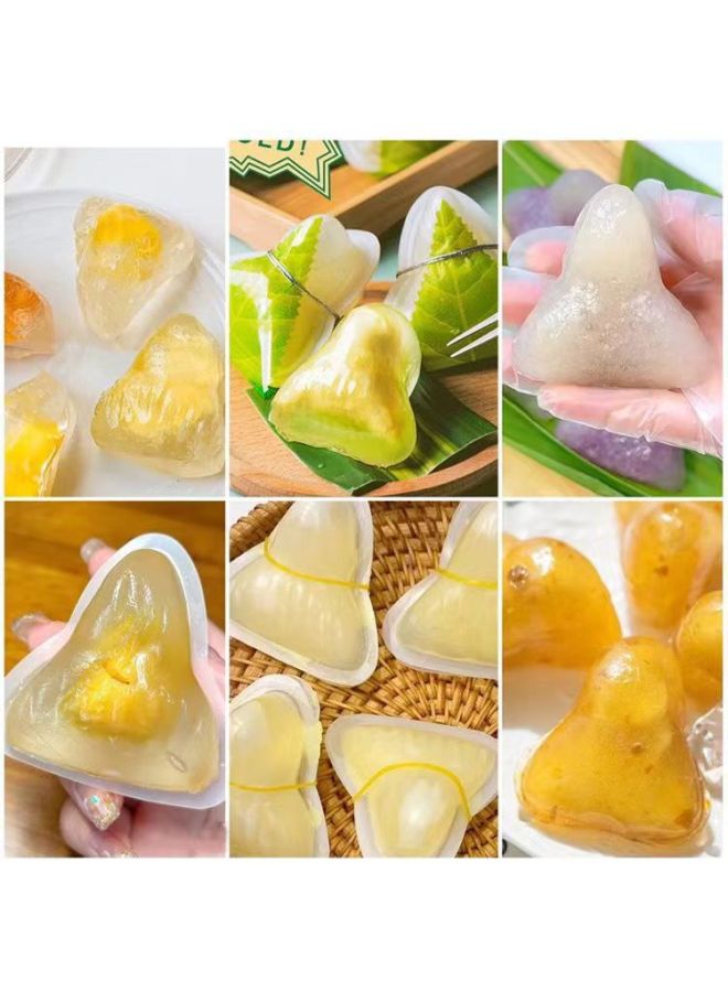 Triangle Crystal Zongzi Mould Net Red Ice Zongzi Mould Food Grade Triangle Coix Rice Zongzi Special Durian Ice Zongzi-Specifications:2000-Color:Transparent - Image 4