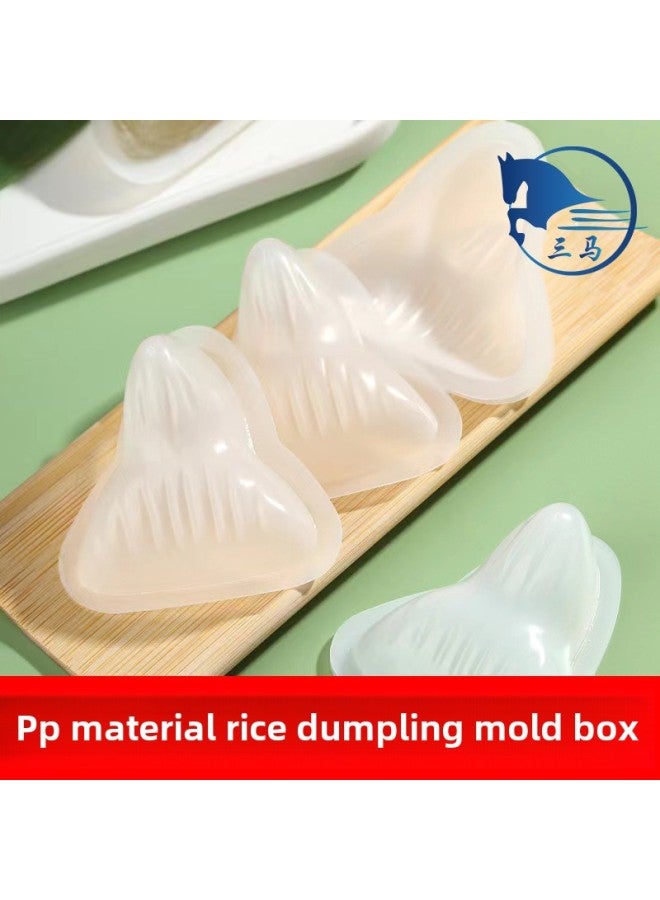 Triangle Crystal Zongzi Mould Net Red Ice Zongzi Mould Food Grade Triangle Coix Rice Zongzi Special Durian Ice Zongzi-Specifications:2000-Color:Transparent - Image 1