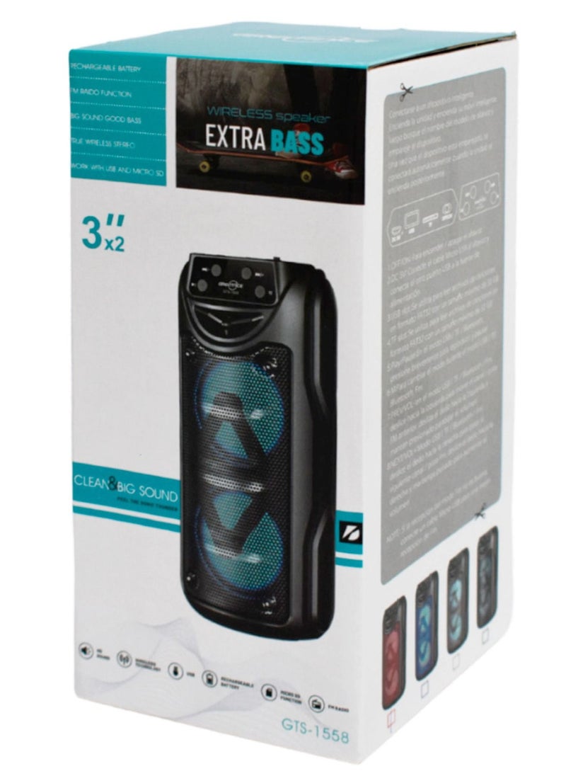 Generic - Wireless Bluetooth Speaker Stereo Sound FM Radio TF Memory USB Input - Image 1