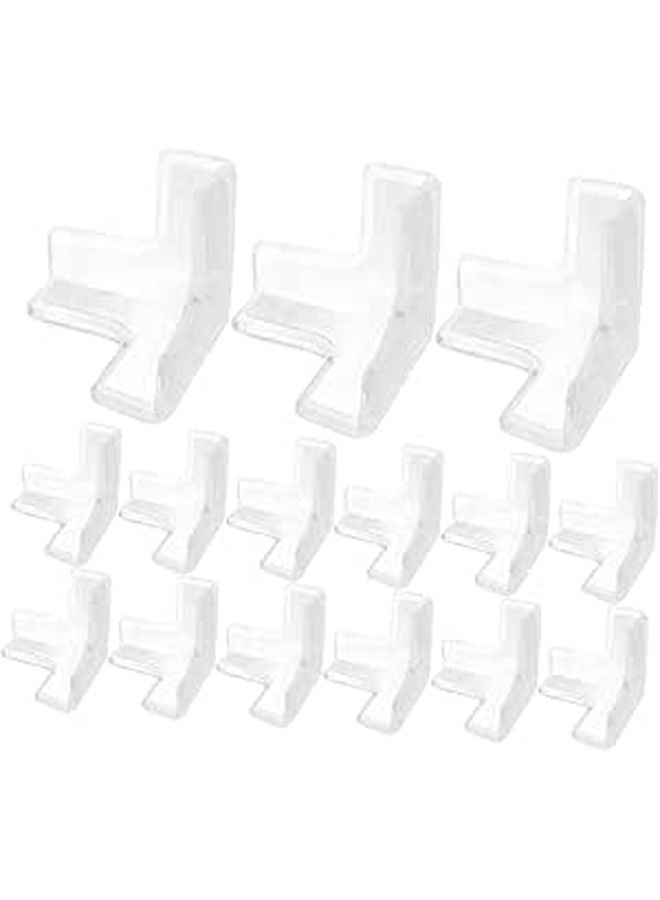 20 Pack Clear Corner Guards Edge Protectors For Furniture Tables And Desks - Image 1