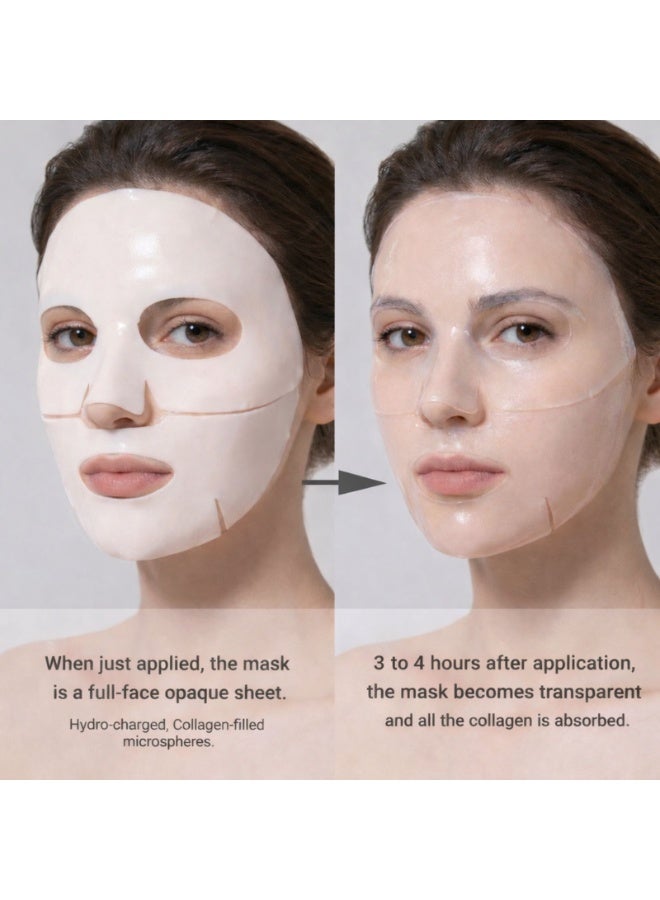LA LUSH 8 Pcs Bio Collagen Face Mask, Bio Collagen Real Deep Mask, Hydrating Overnight Hydrogel Face Mask, Collagen Sheet Mask for Face, Pore Minimizing & Skin Elasticity, 34g x 8 - Image 2