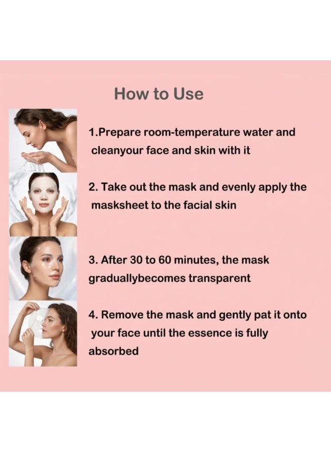 LA LUSH 8 Pcs Bio Collagen Face Mask, Bio Collagen Real Deep Mask, Hydrating Overnight Hydrogel Face Mask, Collagen Sheet Mask for Face, Pore Minimizing & Skin Elasticity, 34g x 8 - Image 4