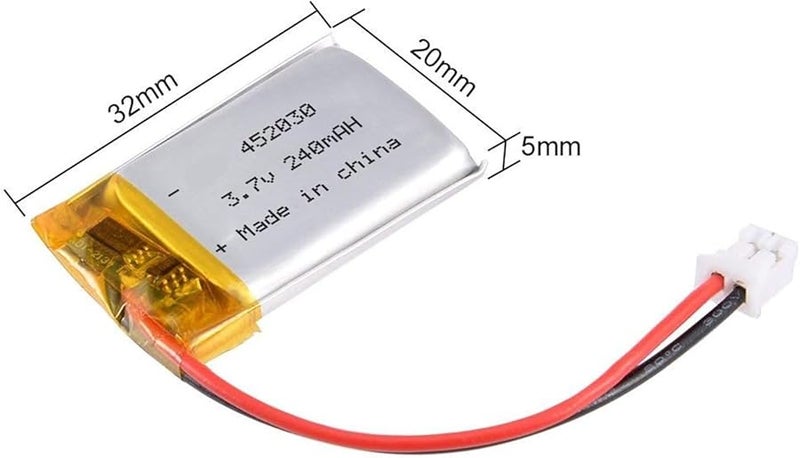 3.7 فولت 240 مللي أمبير ساعة بطارية ليثيوم أيون قابلة لإعادة الشحن 1 قطعة - Image 3