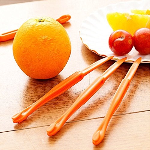 Cosmer Orange Peeler Set Cosmer Orange Peeler Easy Open Citrus Lemon Citrus Peel Cutter Vegetable Slicer Fruit Tools Kitchen Gadgets (15 Pack Colorful) - Image 3
