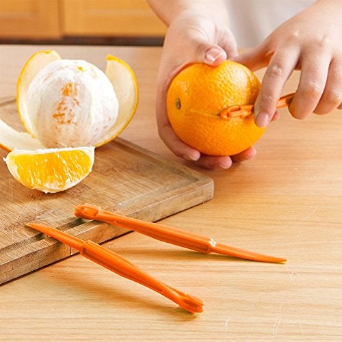 Cosmer Orange Peeler Set Cosmer Orange Peeler Easy Open Citrus Lemon Citrus Peel Cutter Vegetable Slicer Fruit Tools Kitchen Gadgets (15 Pack Colorful) - Image 5