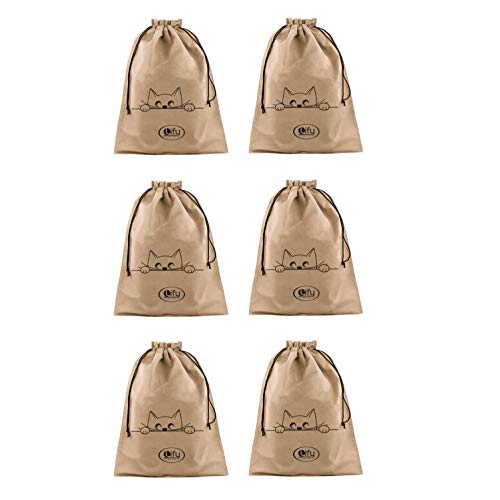 Lify Travel Shoe Bags, Portable Travel Shoe Tote Bags - Packing Organizers for Men and Women- Plain- Pack of 6 Piece - Image 1