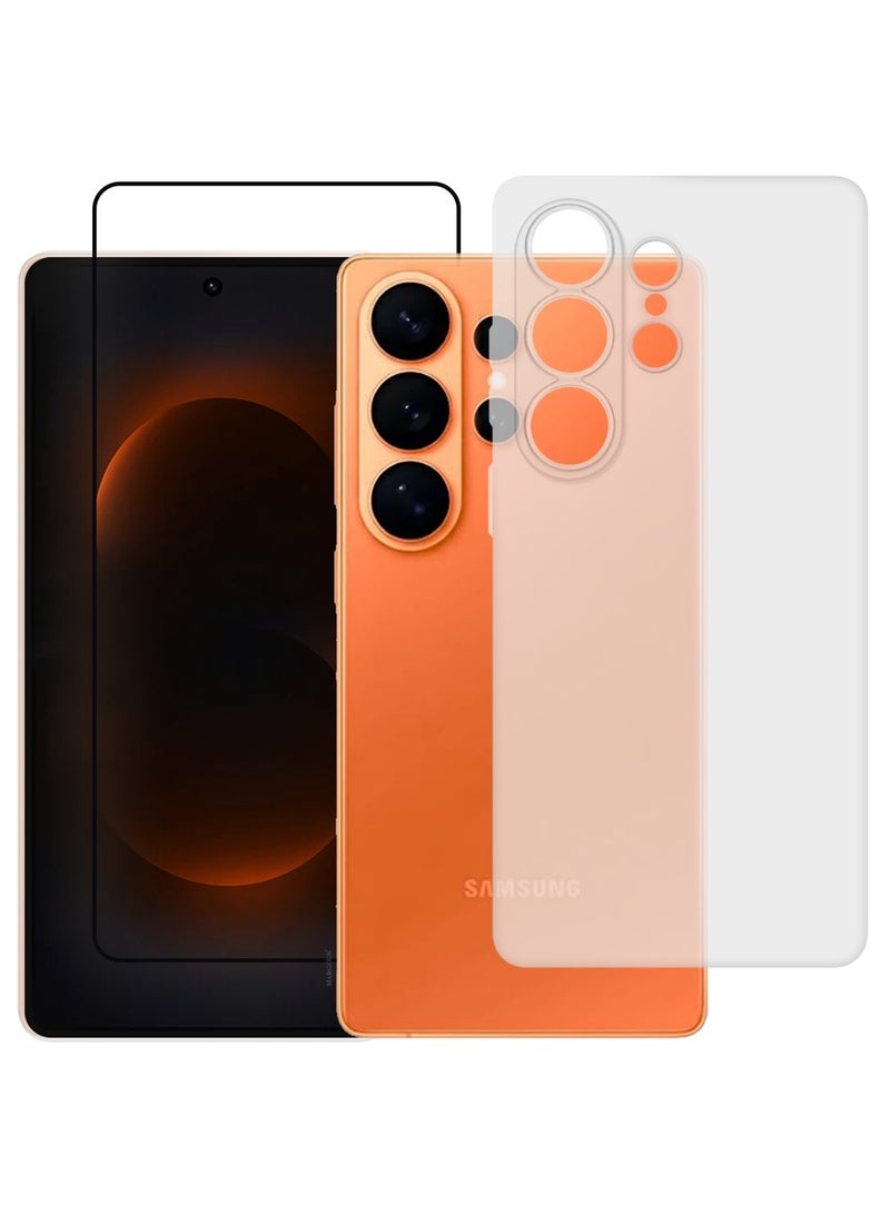 CATANES غطاء فائق النحافة غير لامع لجهاز Galaxy S26 Ultra - غطاء خلفي مقاوم للخدوش بتصميم Air-Skin مع واقي شاشة ثلاثي الأبعاد - أبيض - Image 2
