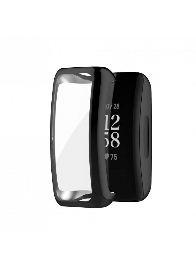BabyValley BabyValley Case Compatible with Fitbit Inspire 2/Inspire 3 Full Coverage Screen Protector Soft TPU Plated Bumper Shell Protective Cover for Inspire 3/Inspire 2 (Black) - Image 4