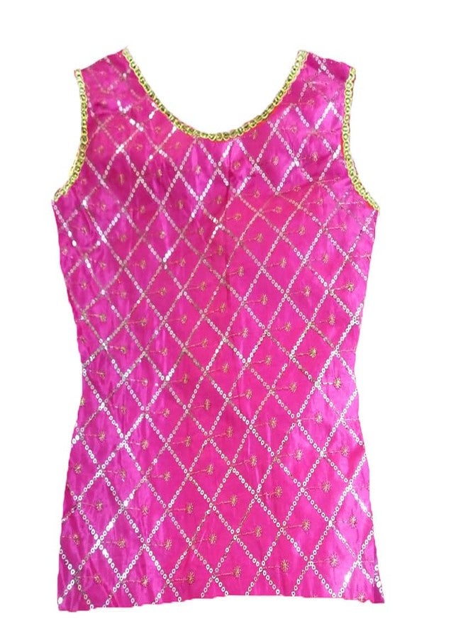 HIBA CREATIONS Baby Girl Royal Blue and pink lehenga choli 6-12 Months - Image 3