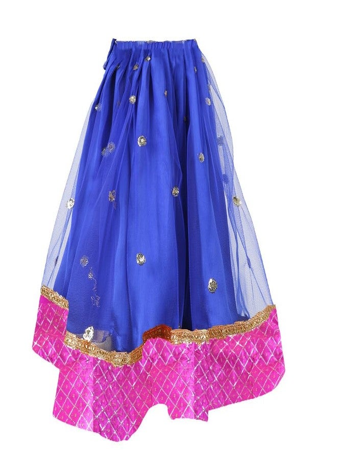 HIBA CREATIONS Baby Girl Royal Blue and pink lehenga choli 6-12 Months - Image 2