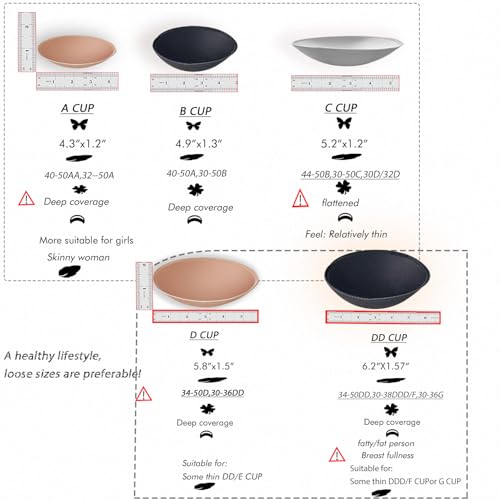 WMugthome 3 Pairs Round Seam Women's Removable Sports Yoga Bra pad, Bikini Top Bra Pads Insert (Beige,A Cup) - Image 2