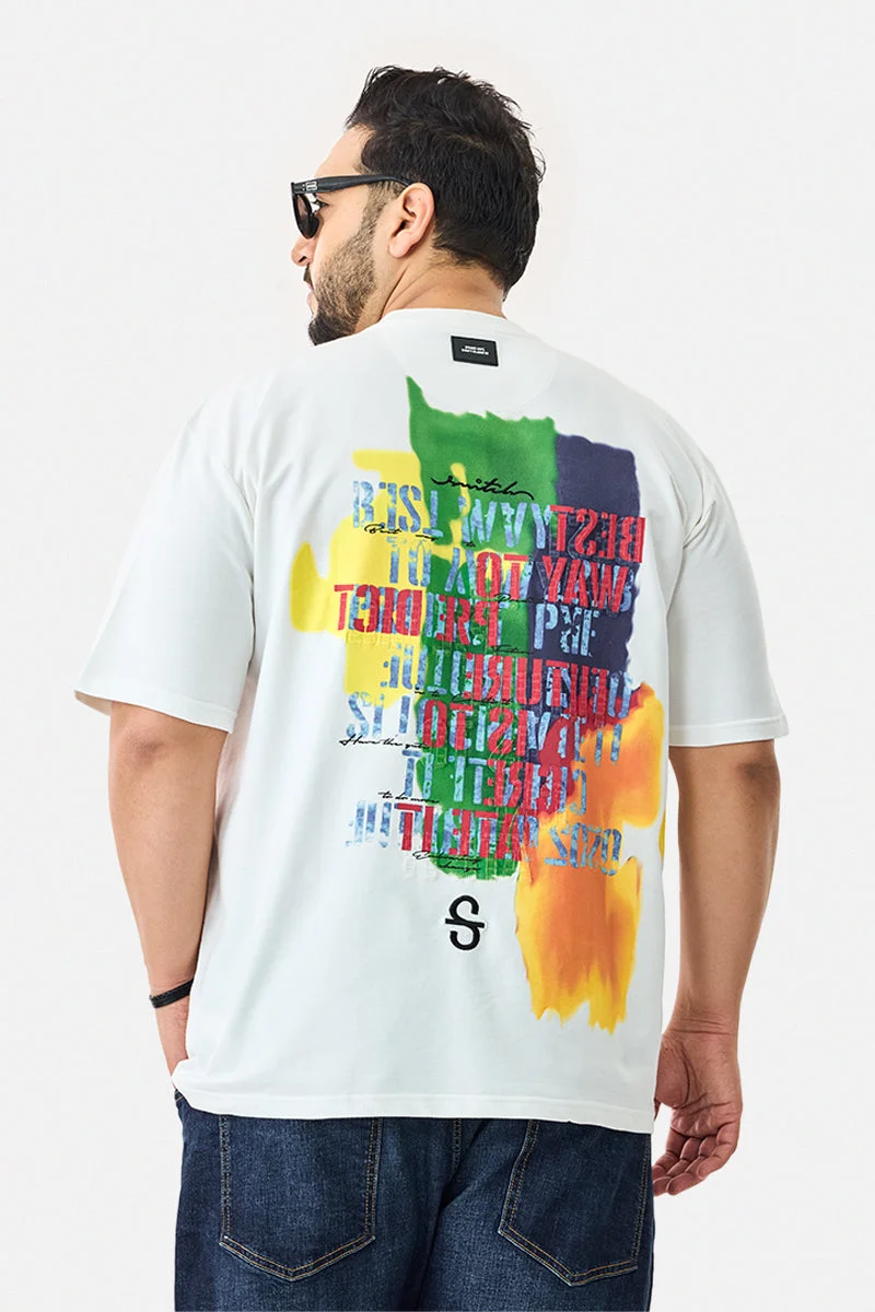 SNITCH Plus Round Neck Oversized T-Shirt