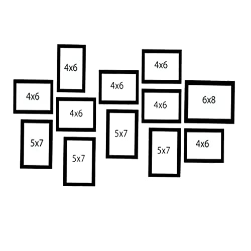 Stuthi Arts Wall Wood MDF Photo Frame (Black,12 Photos) - Image 2