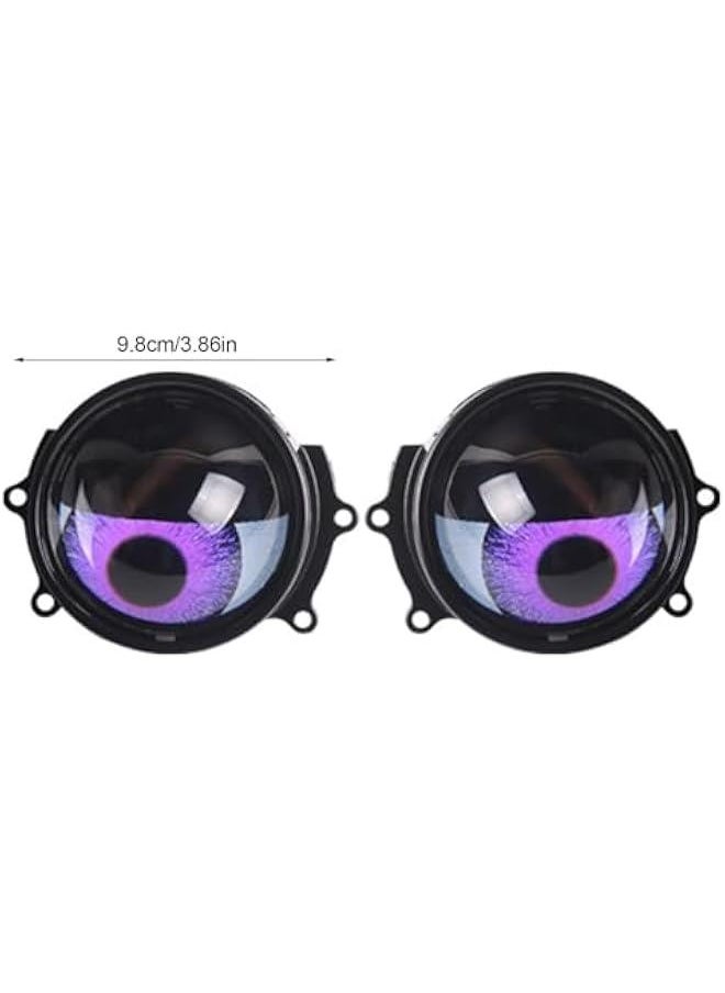 Generic Demon Eye Headlights, 2024 New Dynamic Devil Eye Car Headlights, 12V LED Devil Eye Car Headlight, Assembly Automotive Headlights, Adjustable Devil Eye Auto Car Motorcycle Mi-ni Projector Lens Lamp  - Image 5