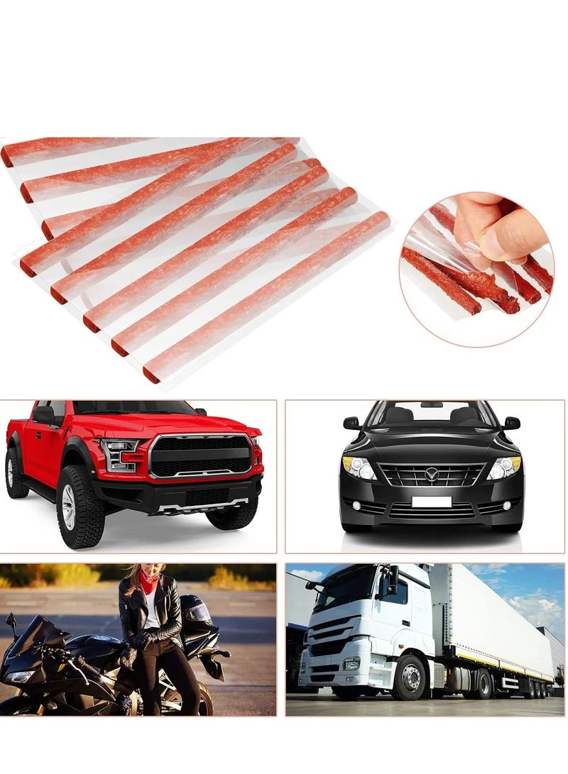 KASTWAVE 250 Pcs Brown Tire Repair Strings,Emergency Tubeless Tire Puncture Repair Strip Strings Kit, 100mm x 6 mm Automotive Tool Tire Repair Rubber Plugs for Tires Car, Bike, Wheelbarrow, Mower - Image 3