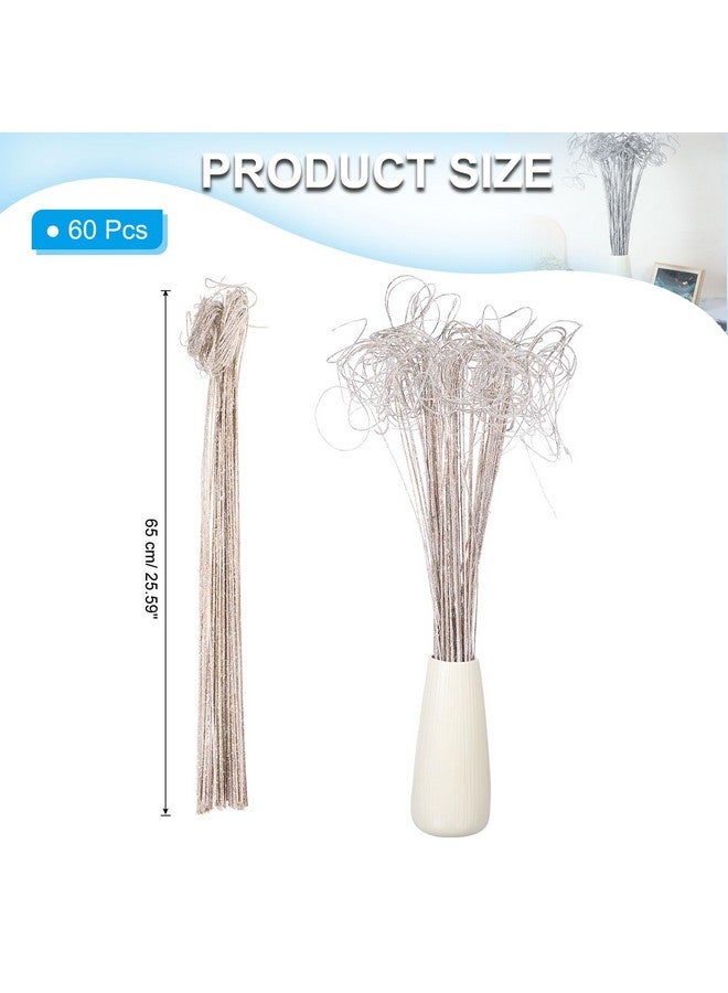 PATIKIL PATIKIL Glitter Curly Branch, 60 Pcs Natural Dried Willow Branches Twigs Christmas Tree Picks Stem Ornaments for Home Kitchen Wedding DIY Crafts Wreath Vases Decor Gift, White  - Image 2